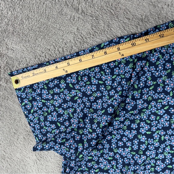 Bad Birdie Lily Lilac Performance Polo Men's XL Blue Stretch Floral Golf Shirt - Picture 10 of 12